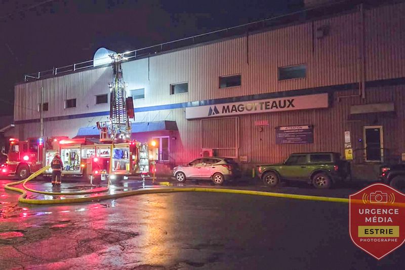 Encore un incendie chez Magotteaux de Magog